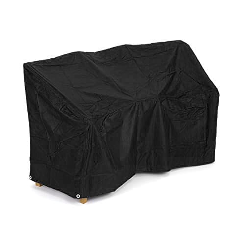 Image of CHARLES BENTLEY Patio Furniture Companion Seat Love Seat Jack and Jill Cover, Outdoor, Garden, Waterproof, Tear Resistant, For Outside, Patio, Garden Seat Cover, Medium, In Black (150x65x90cm)