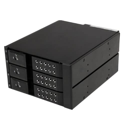 Image of StarTech.com 3-Bay Hot Swap Backplane for 3.5in SAS II/SATA III - 6 Gbps HDD - Aluminum Trayless Mobile Rack Backplane (HSB3SATSASBA)