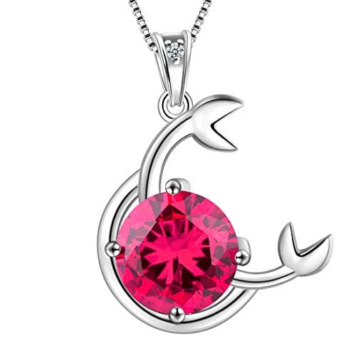 Image of Aurora Tears Cancer Necklace 925 Sterling Sliver 12 Zodiac Pendant Constellation July Birthstone Necklace CZ Horoscope Jewellery Gift for Women and Girls DP0134X