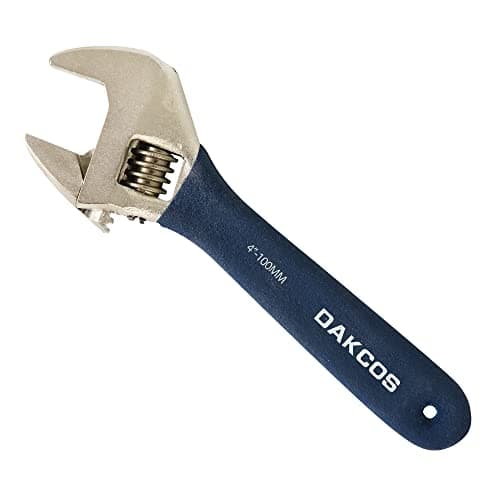 Image of DAKCOS Adjustable Spanner，Small Adjustable Spanner Wrench with Soft Grip Handle 4 inch (100mm)