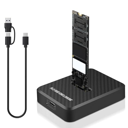 Image of Wowfast M.2 NVMe & SATA USB Adapter, 2-in-1 10Gbps USB 3.2 SSD Adapter Portable Enclosure Supports Tool Free SATA Hard Drive Reader M Key, B+M Key Compatible with 2230/2242/2260/2280/22110 SSDs