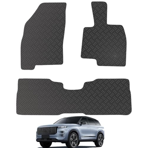 Image of Carsio Rubber Car Mats For Jaecoo 7 [Plug-In-Hybrid Models] 2024+ Tailored Fit Rubber Floor Mat Set Complete Accessory Black Custom Fitted - Anti-Slip Backing, Heavy Duty & Waterproof