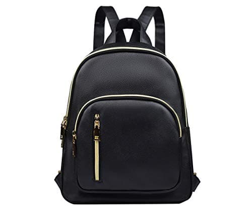 Image of YANAIER Women Leather Backpack Rucksack Ladies Fashion PU Casual Daypack Travel Bag Schoolbags Black