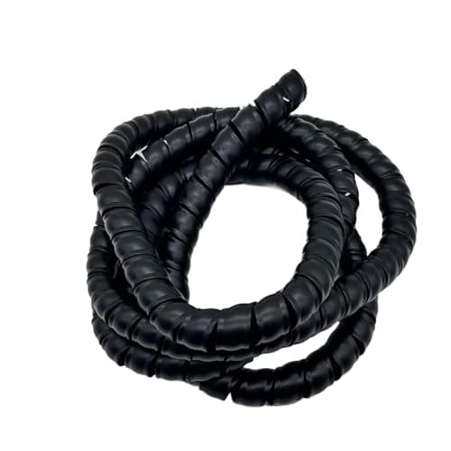 Image of WUDOLI 2 Meters Spiral Cable Organizer Sleeve Flame Retardant Wire Protection Tube for Cable Management Line Cover tools(Black,ID 50mm)