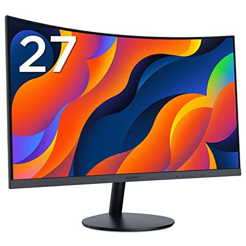 Image of KOORUI 27 Inch Curved Computer Monitor- Full HD 1080P 144Hz Gaming Monitor LED HDMI VGA, Tilt Adjustment, Eye Care, Black 27N5CA