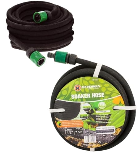 Image of HomeVibe® 7.5m Porous Soaker Hose – Hozelock Compatible Garden Irrigation Hose Pipe | Slow Release Drip Watering System for Flower Beds, Borders, Lawns, Greenhouses & Vegetable Patches