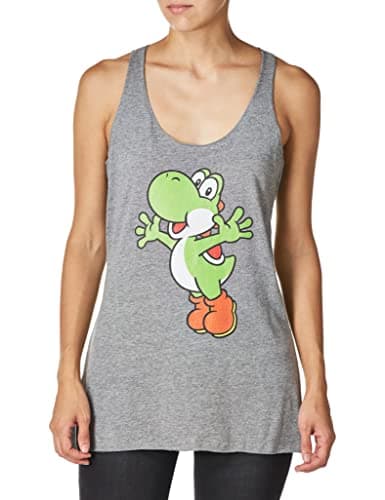 Image of Nintendo Junior's Yoshi Icon Graphic Tank, Premium Heather, Large