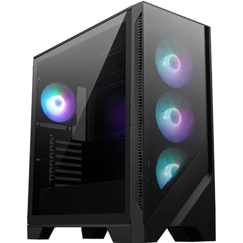 Image of MSI MAG FORGE 321R AIRFLOW Mid-Tower PC Case - ATX Capacity, RTX 40 GPU Support, ARGB Fans, Magnetic Dust Filters, Tempered Glass, 4- ARGB-Fan Control Board, USB 3.2 Gen 2x2 Type-C