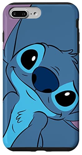 Image of Disney Lilo and Stitch Cute Stitch Face Slate Gray Case for iPhone 7 Plus/8 Plus