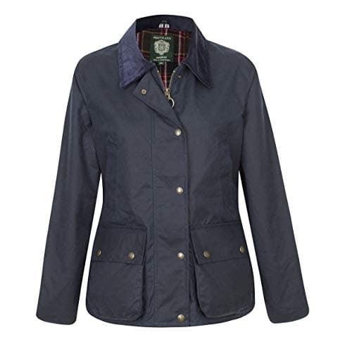 Image of Portmann Ladies Belmont Wax Jacket (10 (S), Navy)