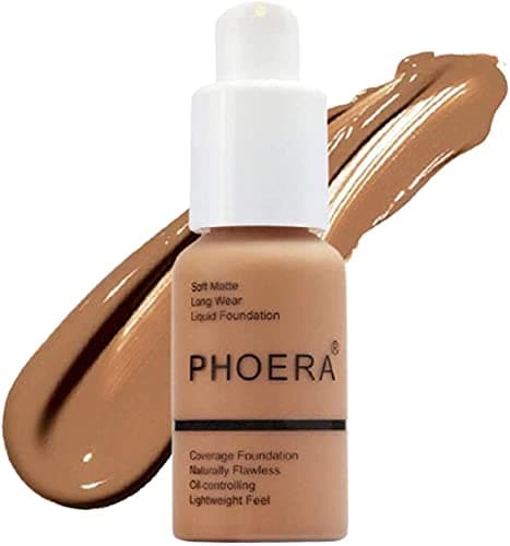 Image of Aquapurity Phoera® Full Coverage Foundation Soft Matte Oil Control Concealer 30ml Flawless Cream Smooth Long Lasting 24HR UK (F106)