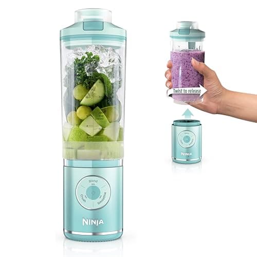 Image of Ninja Blast Max Portable Blender - Twist & Go, Personal Smoothie Maker, Ice Crusher, 3 Programs, Cordless, 22oz Removable Vessel, Dishwasher Safe, Leakproof, Sea Glass