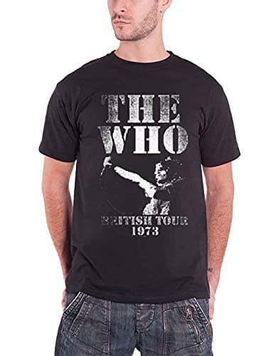 Image of The Who Men's British Tour 1973 Short Sleeve T-Shirt, Black, Medium