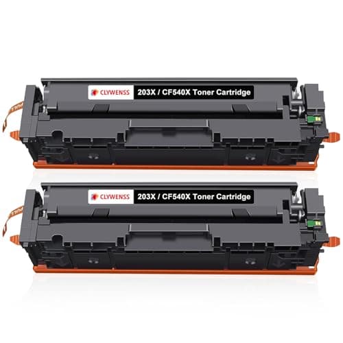 Image of CLYWENSS 203X Black Toner Cartridges Compatible with HP 203X CF540X 203A for Color Laserjet Pro MFP M281fdw M254dw M281fdn M281cdw M280nw M254nw M254dn M281 M254 Printer, 2-Pack | 3200 Pages per Black