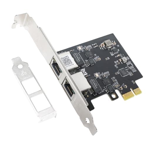 Image of QSFPTEK 2.5Gbase-T Realtek RTL8125B Network Card (2 Port), 2.5 Gigabit Dual RJ45 Port RTL8125B PCI-E Network Card, Support Windows 11/10/8/7, Windows Server, Linux System