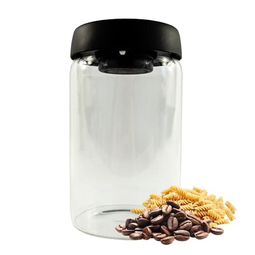 Image of Iconique Glass Vacuum Storage Jar | Smell Proof Container & Airtight Jar | BPA-Free, Leak-Proof Airtight-Seal for Kitchen & Pantry | Smell Proof Jar Ideal for Coffee, Pasta & Baking | 1200ml