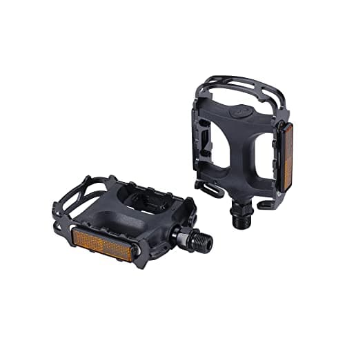 Image of BBB Cycling Bike Pedals For City Bike I Flat Aluminium Bicycle Pedals With Anti-Slip I Classic Look 9/16" Bike Pedals I Mount & Go 2.0 BPD-15B