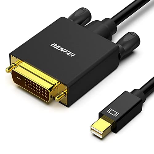 Image of BENFEI Mini Displayport to DVI Cable, Mini DP to DVI 1.83M Cable Male to Male Gold-Plated Cord for MacBook, iMac(LG51) Surface Pro and Laptop