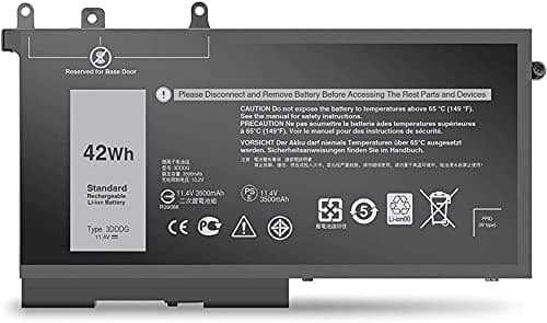 Image of ASKC 3DDDG Battery Compatible with Dell Latitude 5280 E5280 5290 5480 E5480 5490 5580 E5580 5590 Precision 3520 3530 Series 049XH 45N3J 3VC9Y RRJDX 11.4V 42Wh