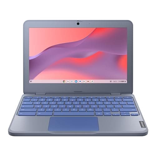 Image of Lenovo IdeaPad Chromebook | 11.6 Inch HD Laptop | Intel Celeron N4500 | 4GB RAM | 64GB eMMC | Chromebook OS | Maca Blue