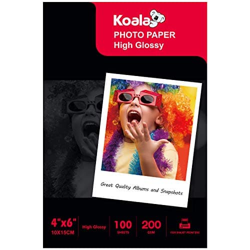 Image of KOALA Inkjet Photo Paper 6x4 '' 10x15 cm Glossy 100 Sheets 200 GSM for Canon Hp Epson Inkjet Printer