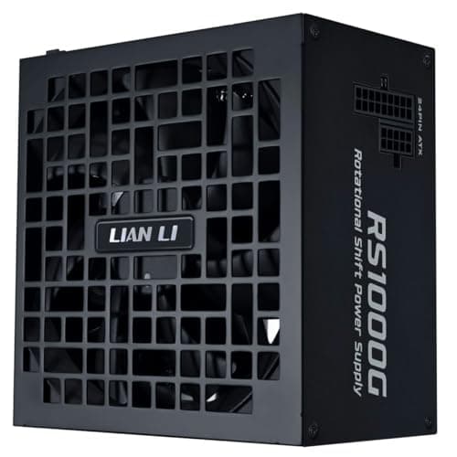 Image of Lian Li RS Series Power Supply – 1,000 W Black | 80 PLUS Gold Efficiency, ATX 3.1, Fully Modular, Rotatable AC Connector, Modern Quiet Gaming PC PSU