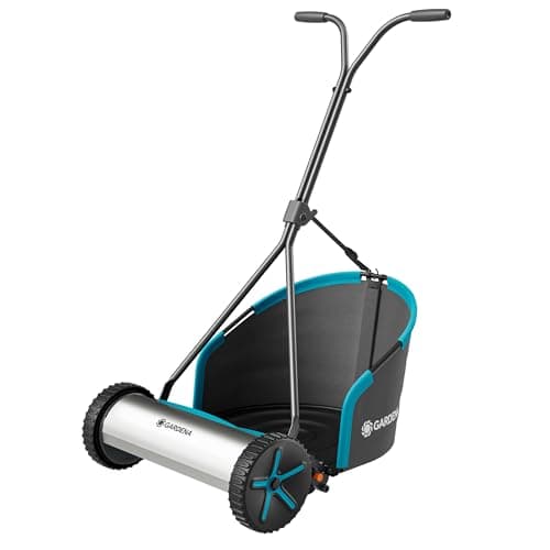 Image of Gardena Manual Push Lawnmower Plus 400 Cylinder Lawnmowers: English Lawn, 40 cm Cutting Width, Cordless, with Grass Box, for lawns up to 250 m² (11765-20)