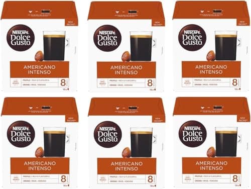 Image of NESCAFÉ DOLCE GUSTO Americano Intenso x16 Coffee Pods (Pack of 6, Total 96 Capsules) | Sold by Bargain Hub