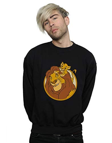 Image of Disney Men's The Lion King Mufasa And Simba Sweatshirt Black Large