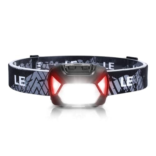 Image of Lepro Head Torch, Super Bright LED Headlamp with 6 Lighting Modes, Waterproof, Battery Powered LED Lightweight Headlight for Cycling Running Camping for Kids Adults [Not Included Battery]