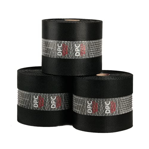 Image of Bond-It Damplas 150mm x 30 Metre Roll Damp Proof Course DPC Conforms to BS6515,CE Mark to EN 14909, Black, DPC150