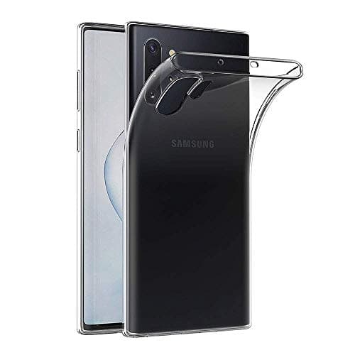Image of MaiJin Case for Samsung Galaxy Note 10 Plus/Galaxy Note10 Plus 5G (6.8 inch) Soft TPU Rubber Gel Bumper Transparent Back Cover