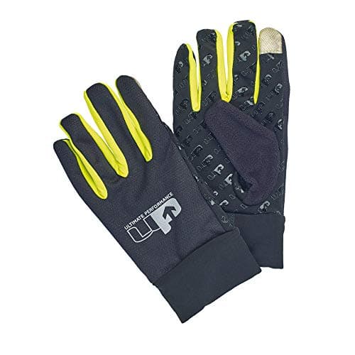 Image of Ultimate Performance Men's Runner's Glove, Black/Yellow, X-Large