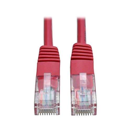Image of Tripp Lite 4.27 m Cat5e / Cat5 350 MHz Snagless Molded UTP Patch Cable RJ45 M/M Red (N002-014-RD)
