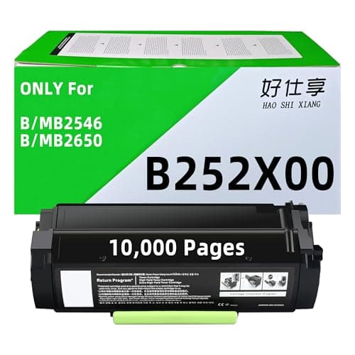 Image of B252X00 Black Toner Cartridge High Yield Compatible ONLY for Lexmark B2546 MB2546 B2650 MB2650 B2546DW MB2546ADWE B2650DN B2650DW MB2650ADWE Printers 1Pack (B252X00-10000Pages)