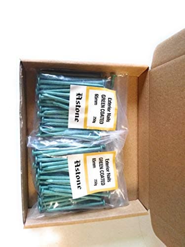 Image of Astone Green Coated Exterior Nails (500g x 65mm)