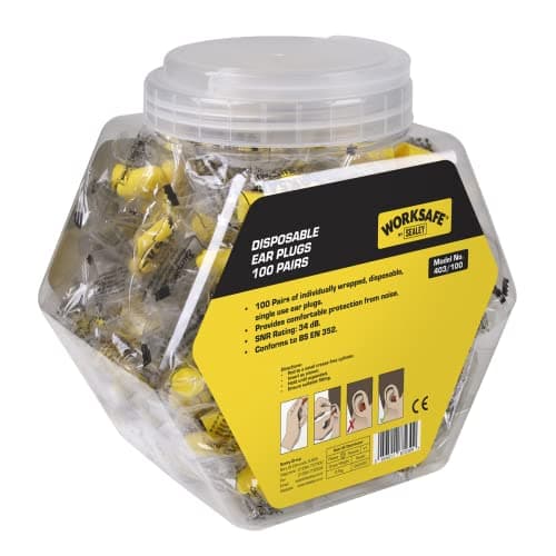 Image of Sealey 403/100 Disposable Ear Plugs - 100 Pairs