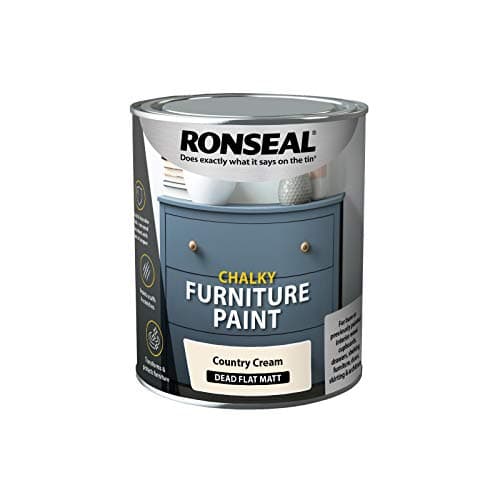 Image of Ronseal RSLCFPCC750 750 ml Chalky Furniture Paint - Country Cotton