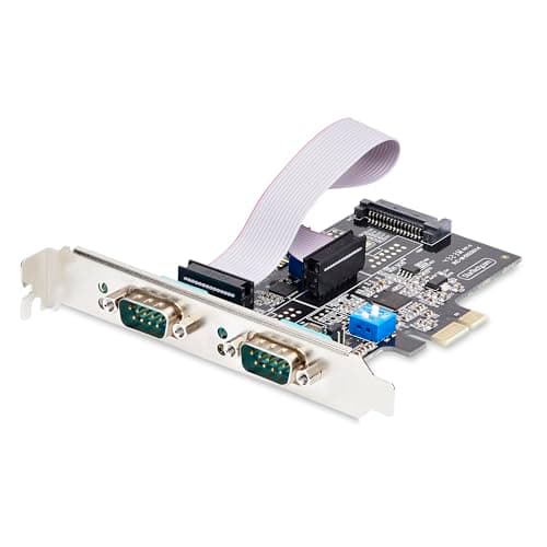 Image of StarTech.com 2-Port Serial PCIe Card, Dual-Port PCI Express to RS232/RS422/RS485 DB9 Serial Card, Standard/Low-Profile Brackets, 16C1050 UART, ESD Protection, Windows/Linux (2S232422485-PC-CARD)