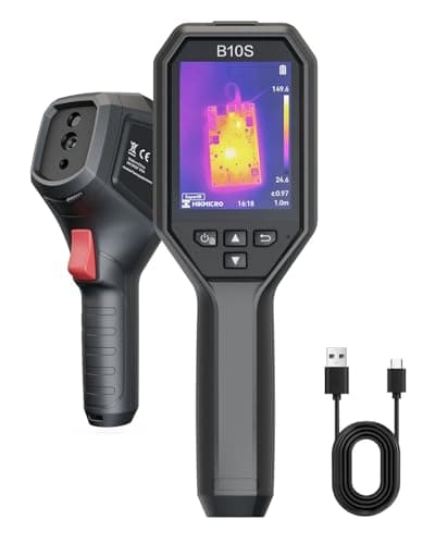 Image of HIKMICRO B10S Thermal Camera 256 x 192 IR Resolution with 2MP Visual Camera, SuperScene™, Thermal Imaging Camera for Home Inspection, with 3.2" 640 × 480 Resolution LCD Screen,25 Hz, -20°C to 550°C