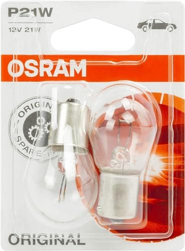 Image of OSRAM Original 12V P21W halogen auxiliary light 7506-02B in double blister