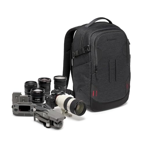 Image of Manfrotto PRO Light Backloader S, Professional Camera Backpack, Top and Rear Access, Double Tripod Attachment, Padded Backpack with Interchangeable Dividers, Black