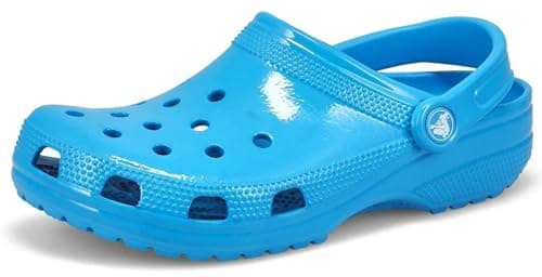 Image of Crocs Unisex Classic Clogs, Neon HL (Ocean), 5 UK Men/ 6 UK Women