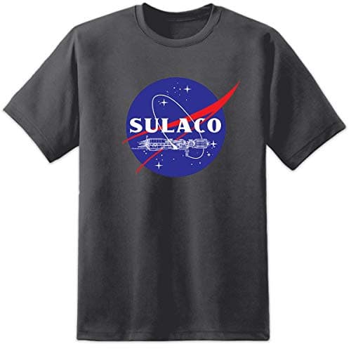 Image of Digital Pharaoh - Mens Aliens Sulaco NASA T Shirt Logo Nostromo Weyland Yutani Xenomorph (M) Charcoal