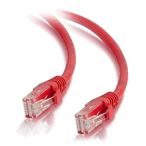 Image of C2G 83221 1M RED Cat5e Ethernet RJ45 High Speed Network Cable, LAN Lead Cat5e Unshielded PVC UTP Patch Cable