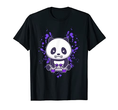Image of Panda Black And White Shrub Arcade Game Over Games Gaming T-Shirt