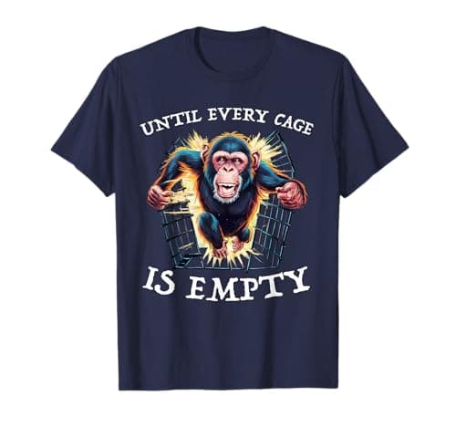 Image of Until Every Cage Is Empty Animal Rights Animal Liberation T-Shirt