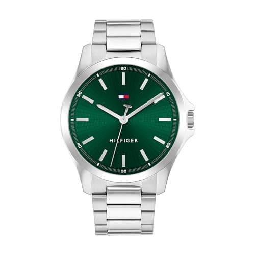 Image of Tommy Hilfiger Three Hand Quartz Movement Watch for Men with Silver Stainless Steel Bracelet - 1710672