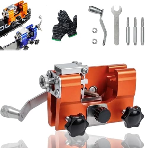 Image of Klampero chain sharpener, 2026 new original universal chain sharpener, portable hand crank chainsaw sharpener, ergonomic system design, fast and efficient, for all chainsaws(A,S)