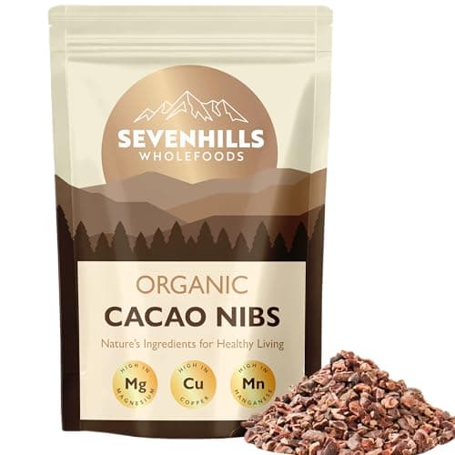 Image of Sevenhills Wholefoods Organic Cacao Nibs, Raw, Peruvian 500g | High in Manganese and Magnesium | UK Lab tested | Pure & Natural